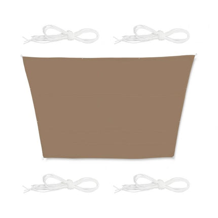 Sun sail trapezoidal coffee brown