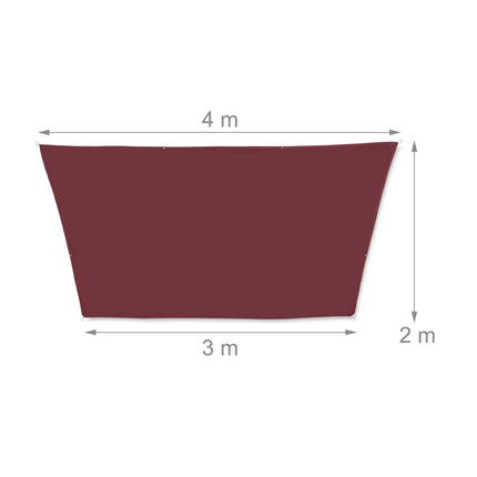 Sun sail trapezoidal maroon