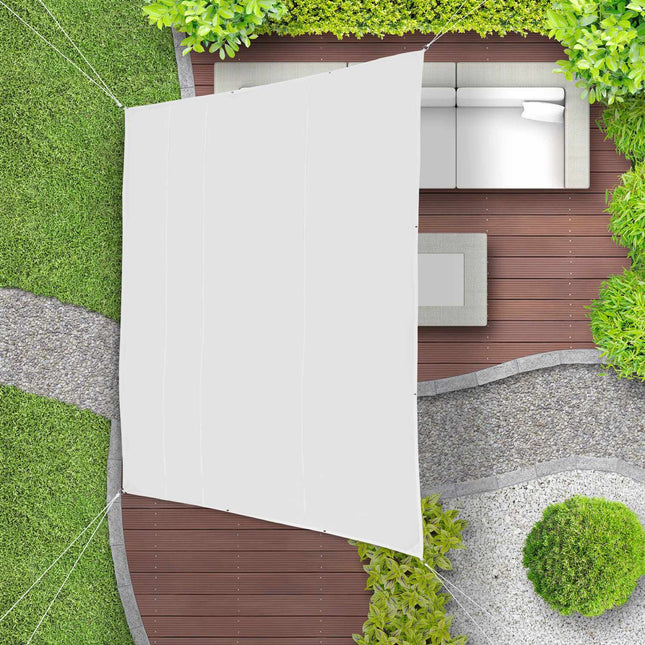 Sun sail trapezoidal white
