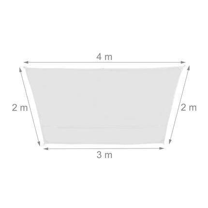 Sun sail trapezoidal white
