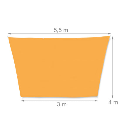 Sun sail trapezoidal yellow