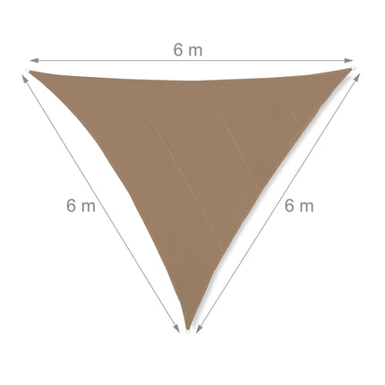 Sun sail triangular coffee brown