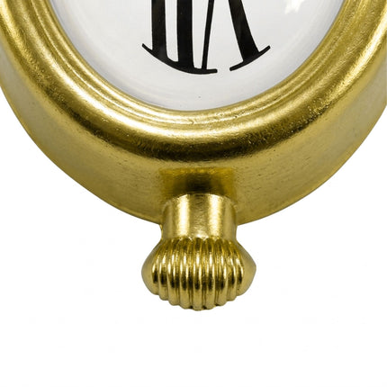 Surreal Gold Table Clock – Curved Dalí Design
