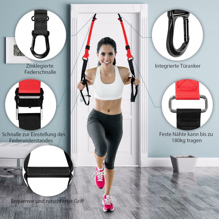 Suspension Trainer Straps, Adjustable 57–79 in, 400 lb