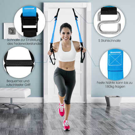 Suspension Training Straps, Adjustable 400 lb, Carry Bag