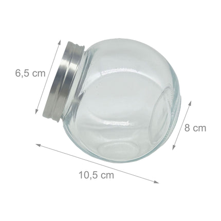 Sweet Jars Set of 6, 480ml Glass Containers