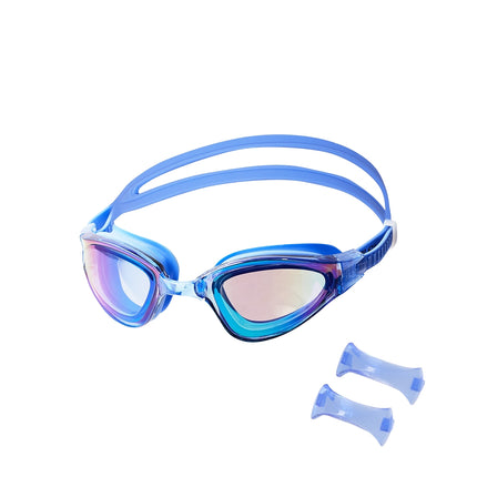 Swimming Goggles, Anti-Fog, UV Protection, Blue/Rainbow