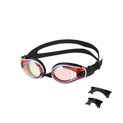 Swimming Goggles, Black/Rainbow, Anti-Fog, UV Protection