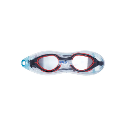 Swimming Goggles, Black/Red, Anti-Fog, UV Protection