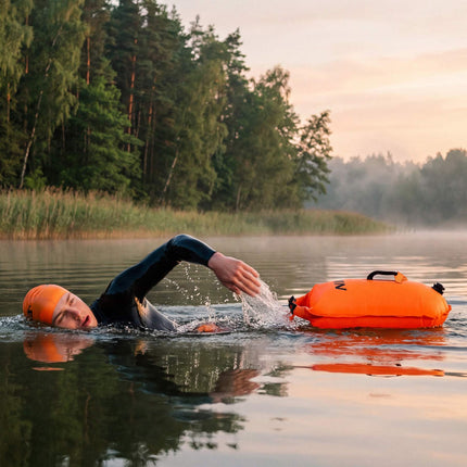 Swimming Safety Buoy With 28L Dry Bag, Backpack