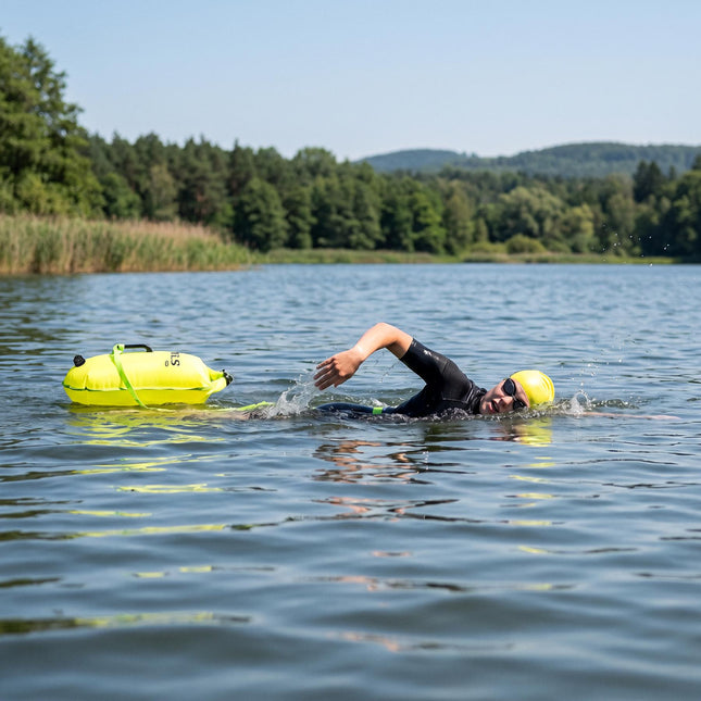Swimming Safety Buoy With 28L Dry Bag, Backpack