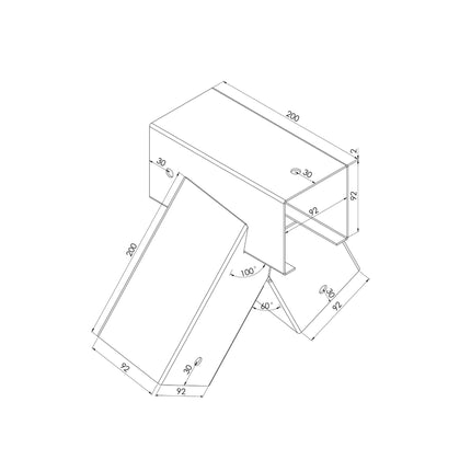Swing Frame Connector, A-Shape, Steel, Weatherproof