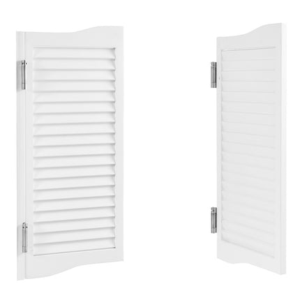 Swinging Cafe Doors 36x36 In, Pine, Double-Action, White