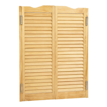 Swinging Cafe Saloon Doors, Pine, 36 x 42 In, Hinges
