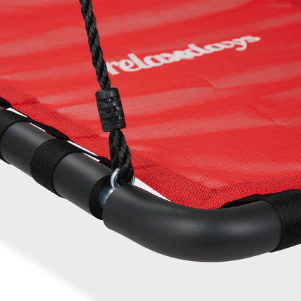 Swing with square nest in red