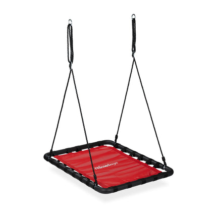 Swing with square nest in red
