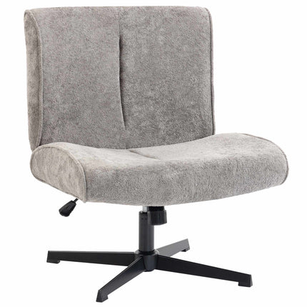 Swivel Accent Chair, Velvet Upholstered, Adjustable Height, Grey