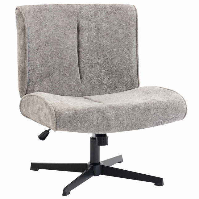 Draaibare fauteuil, bekleed met fluweel, in hoogte verstelbaar, grijs
