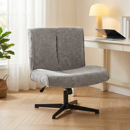 Swivel Accent Chair, Velvet Upholstered, Adjustable Height, Grey