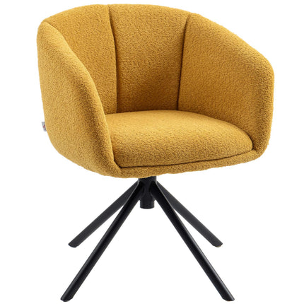 Swivel Armchair, Comfy Seat, Soft Cover, Yellow