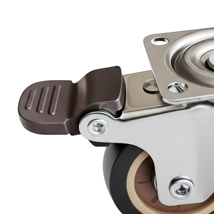 Swivel Castors With Brakes, 4-Pack, Non-Marking Rubber