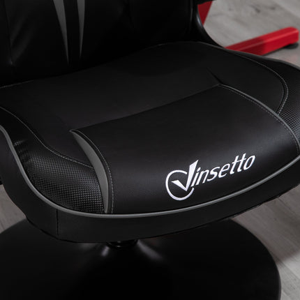 Ergonomic gaming swivel chair, adjustable height, black/grey