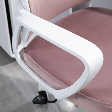 Ergonomic office chair, height adjustable, pink 63X64X118-128cm