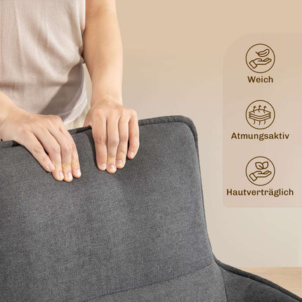 Swivel Dining Chairs Set of 2, Padded, Armrests, Dark Grey