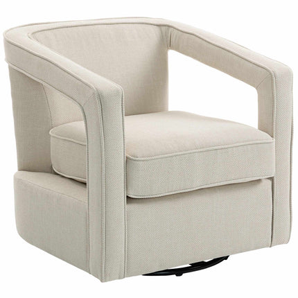 Swivel Lounge Chair, Beige, 360 Rotation, 77 x 75 x 72 cm