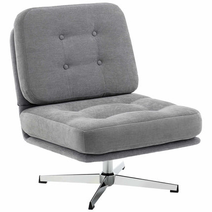 Swivel Lounge Chair, Chenille Fabric, 70 cm Seat