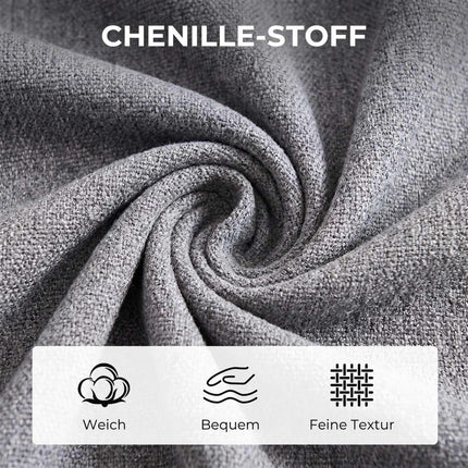 Swivel Lounge Chair, Dark Grey Chenille Fabric