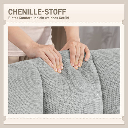 Swivel Lounge Chair, Wide Seat, Water-Resistant Chenille, Light Grey