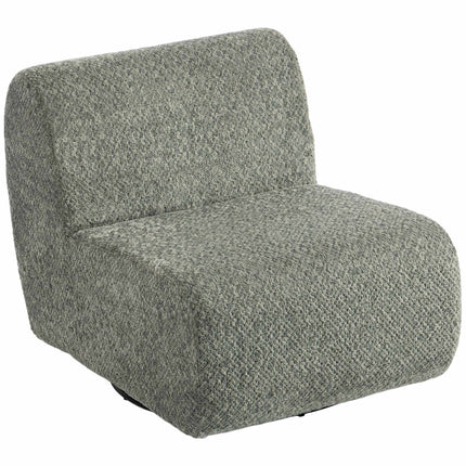 Swivel Lounge Chair with Chenille Cover, Grey, 360 Rotation