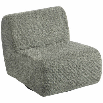 Swivel Lounge Chair with Chenille Cover, Grey, 360 Rotation