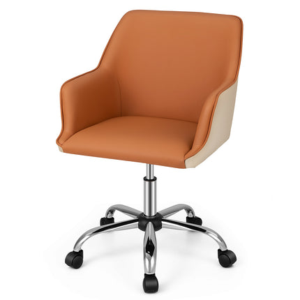 Swivel Office Chair, Adjustable Height, PU Leather