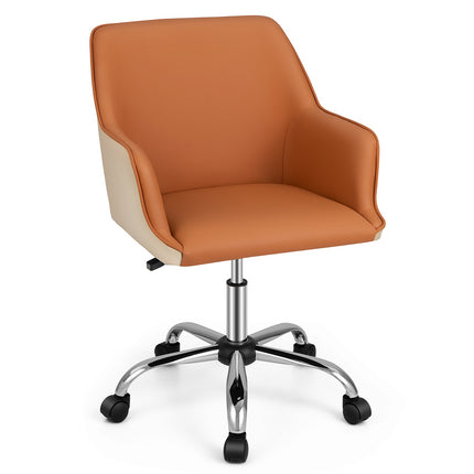 Swivel Office Chair, Adjustable Height, PU Leather