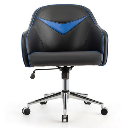 Swivel Office Chair, Adjustable Height, Recline, Blue-Black