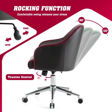 Swivel Office Chair, Adjustable Height, Recline, Lumbar Support