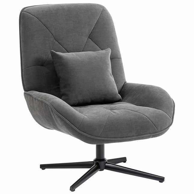 Swivel Recliner Chair, Chenille Fabric, 360 Rotation