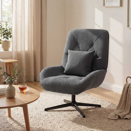 Swivel Recliner Chair, Chenille Fabric, 360 Rotation