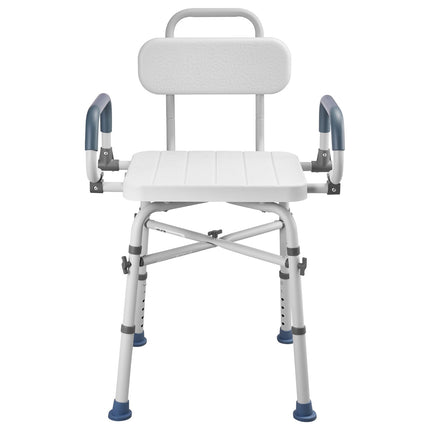 Swivel Shower Chair With Arms and Back, 500 lb, Adjustable