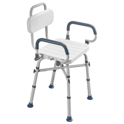 Swivel Shower Chair With Arms and Back, 500 lb, Adjustable
