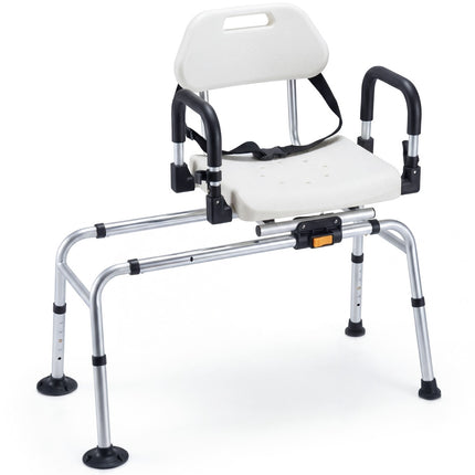 Swivel Shower Chair with Adjustable Height and Safety Belt