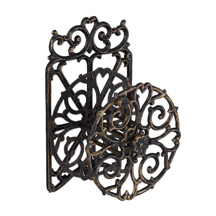 Swivel cast iron hose holder