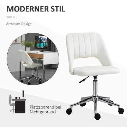 Height-adjustable beige swivel chair for office & living room