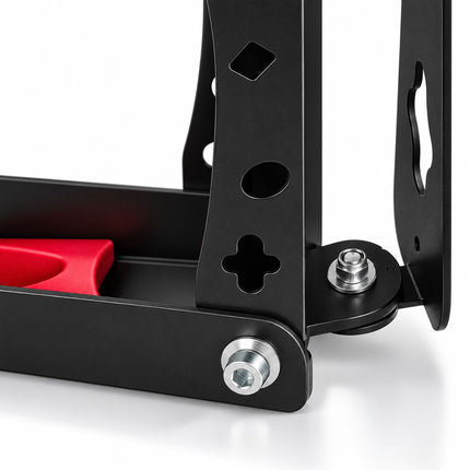 Swivelling Vertical Bicycle Wall Mount with Wall Protector – 1 Mount, Black, Red