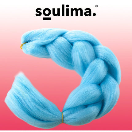Synthetic hair braids - blue