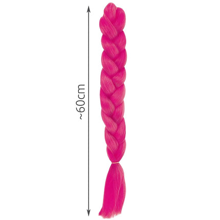 Synthetic hair braids - dark pink