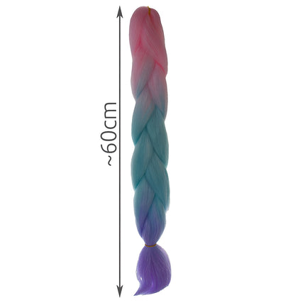 Synthetic hair ombre braids pink/ni/f W10341