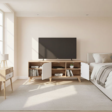 TV Cabinet, 6 Compartments, Fits TVs Up to 60 Inches